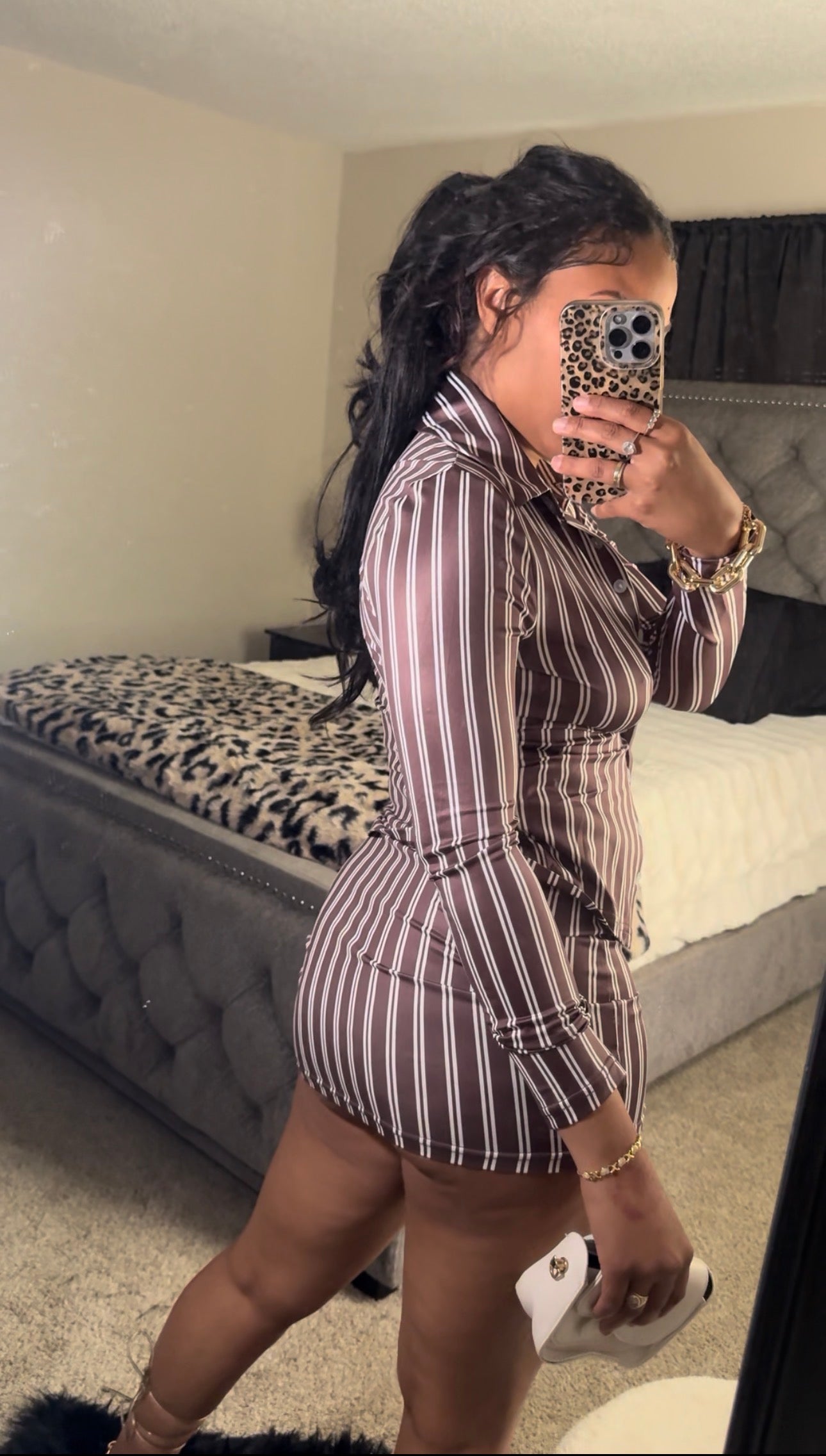 Brown Chic Skirt Set