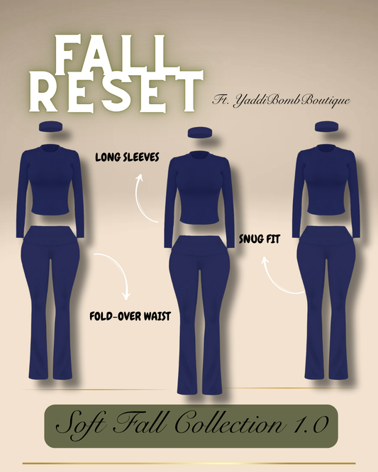 PREORDER Soft Fall 3 Piece Set (Navy)